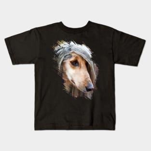 Afghan Hound Portrait Kids T-Shirt